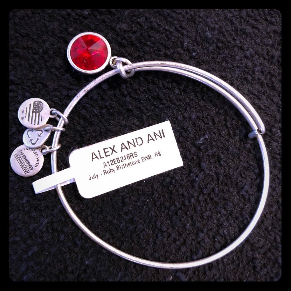 July Ruby Birthstone Alex And Ani Bracelet NWT